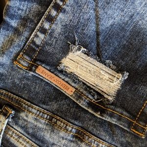 Red fox distressed denim jeans